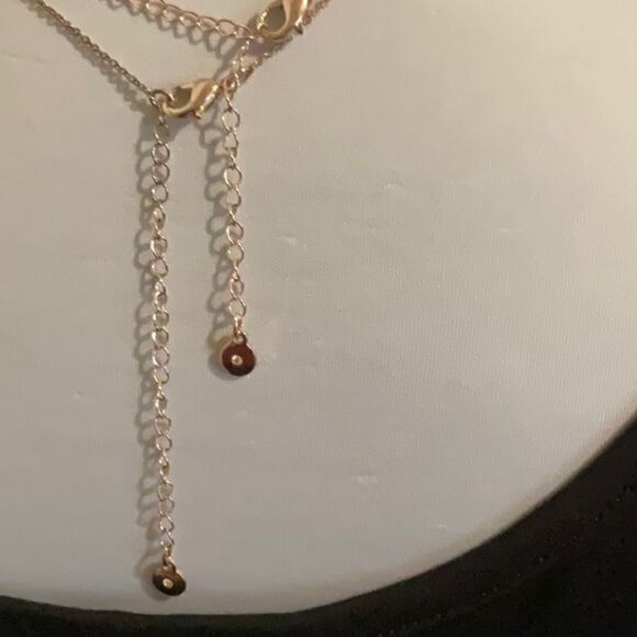 Rose gold layering necklace with CZ - Picture 2 of 2